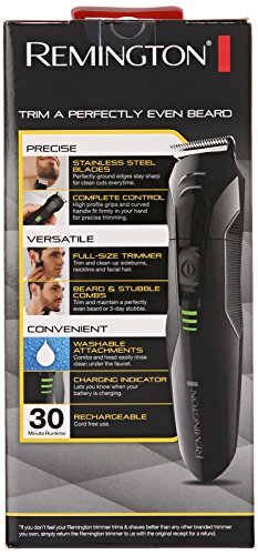 Remington PG6015A Rechargeable Stubble & Beard Trimmer, Black