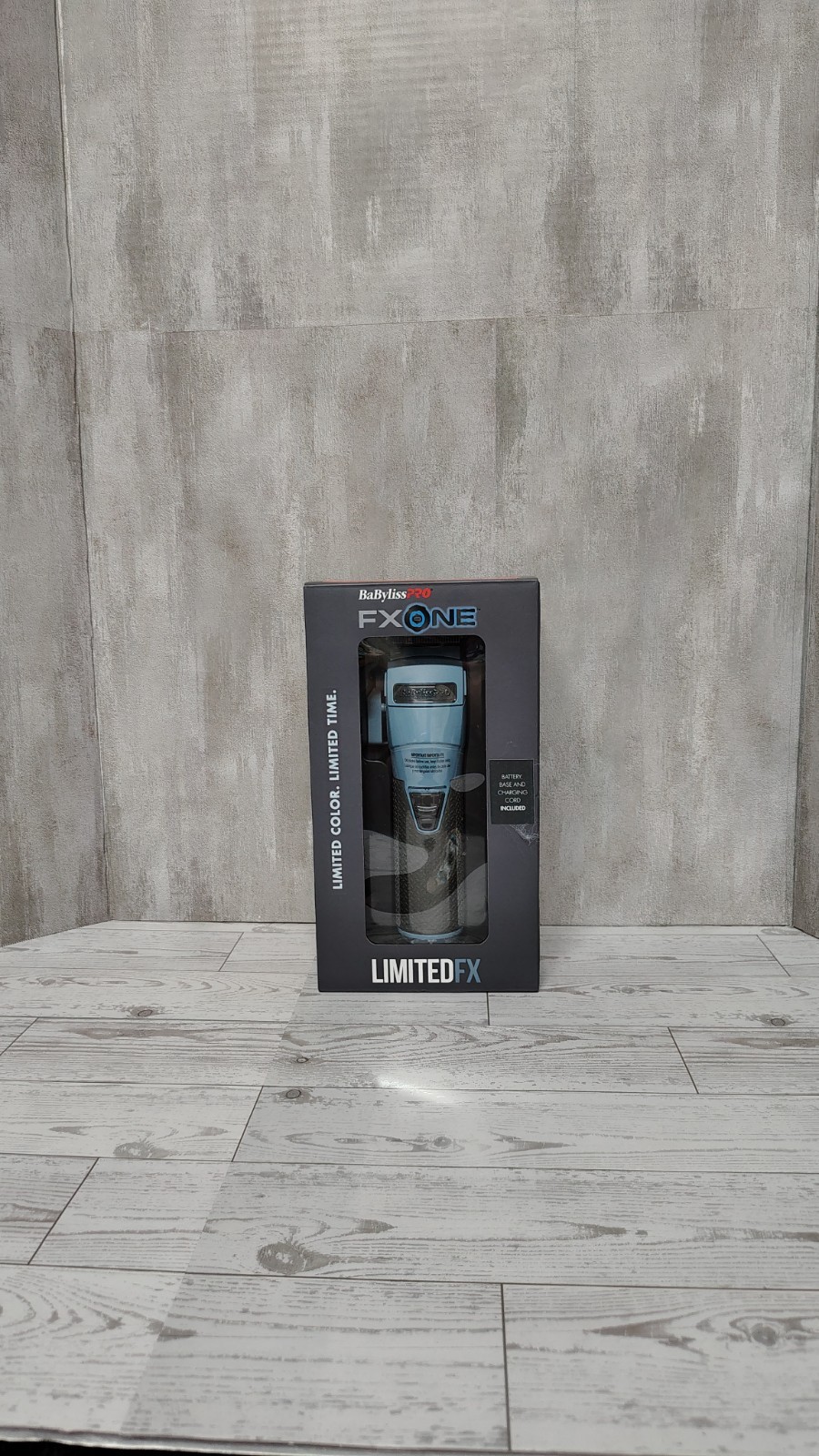 BaBylissPRO FXONE FX8022B Cordless Hair Clipper Kit Blue/Gray Square Blade