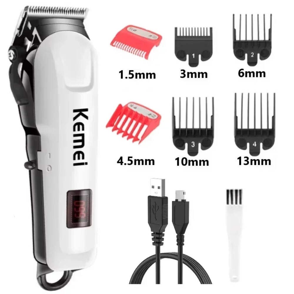 Kemei Professional Electric Cordless Hair Clipper & Beard Trimmer for Men Barber
