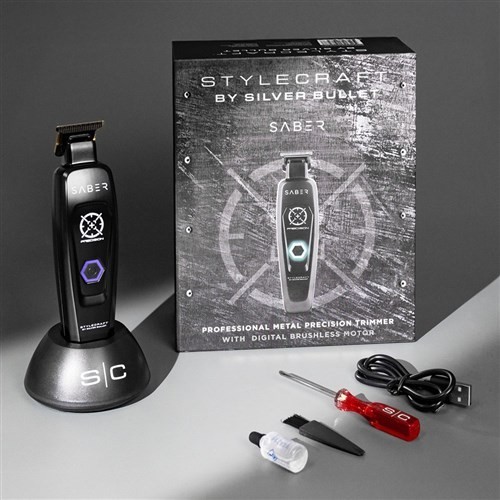 StyleCraft by Silver Bullet Digital Brushless Motor Saber Hair Trimmer Black