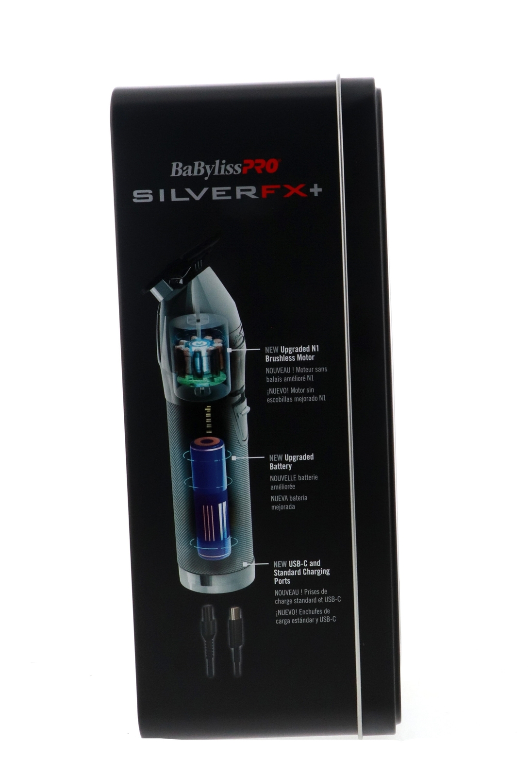 BaBylissPro SilverFX+ All-Metal Lithium Outlining Trimmer 2 Pack