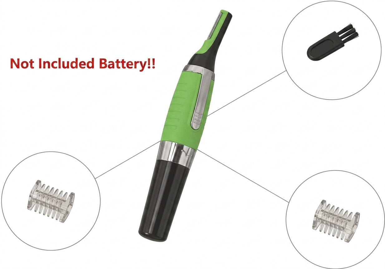 Men’s Nose Ear Hair Trimmer Eyebrow Beard Mustache Face Neck Grooming Clipper