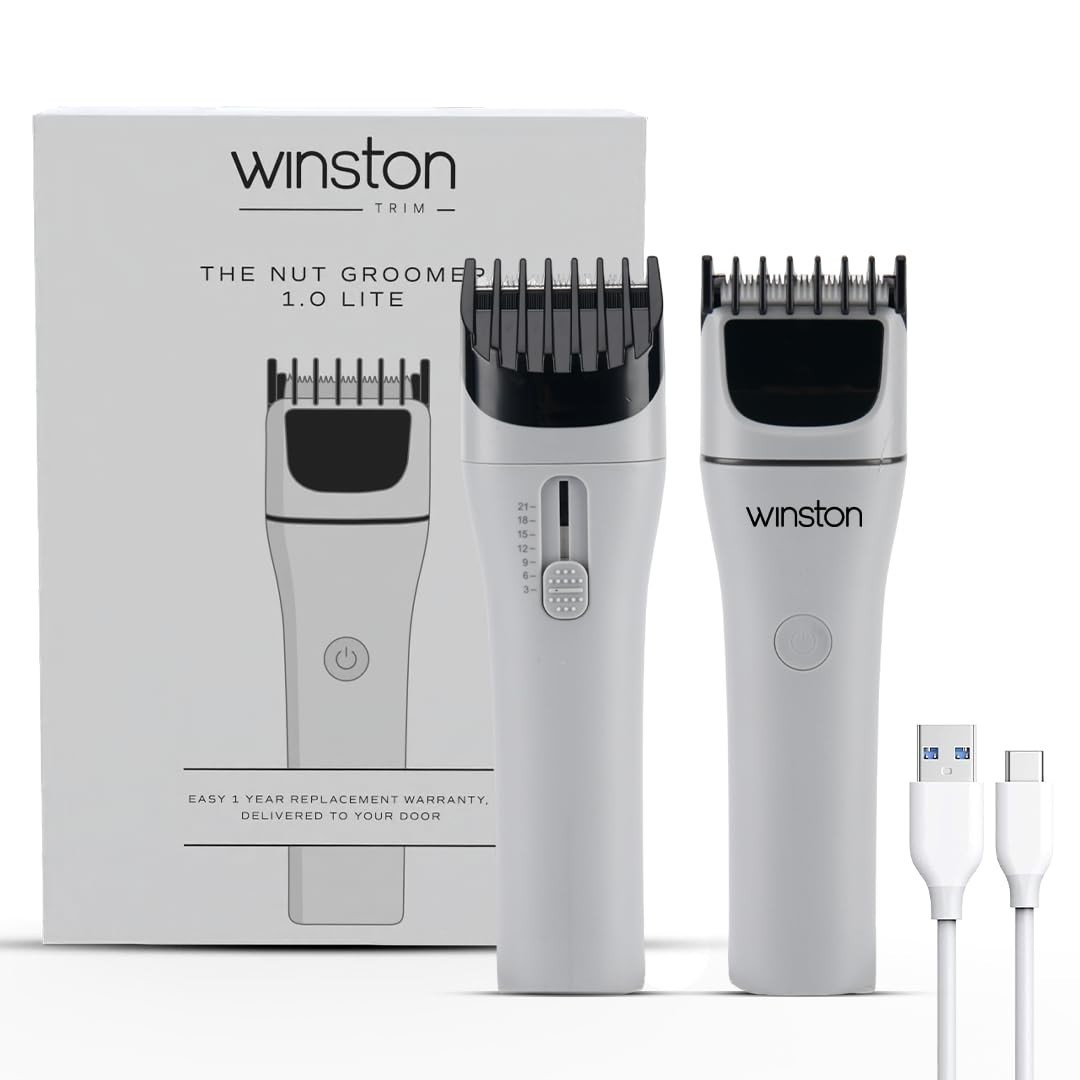 Winston Nut Groomer Rechargeable Waterproof Body and Ball Trimmer,WNG-103,White