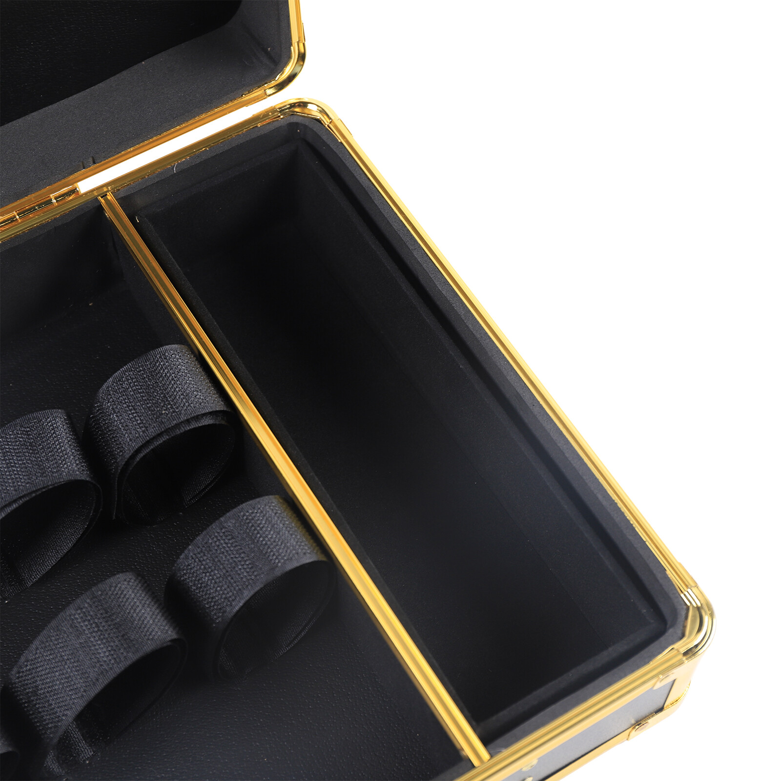 Large Barber Carrying Case for Clippers, Trimmers & Tools Black Gold Lock