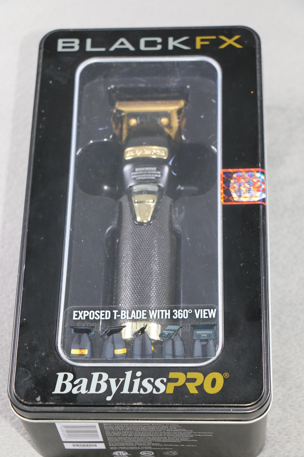 BaByliss PRO BlackFX FX787BN Cordless Trimmer Exposed T-Blade Gold Blades Kit