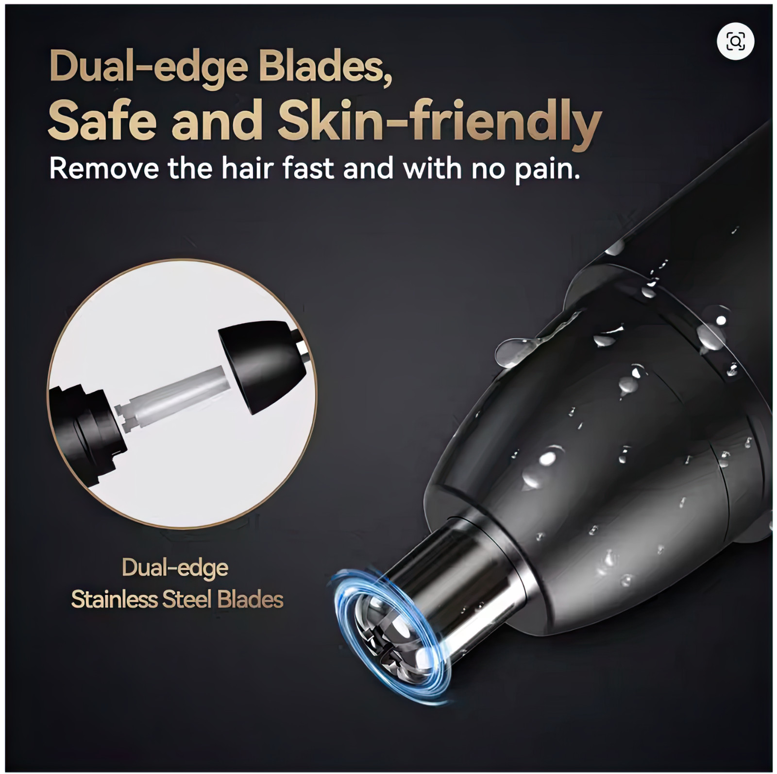 MAXGROOM Rechargeable Nose Hair Trimmer for Men 360 Rotating Dual-Blade Electric