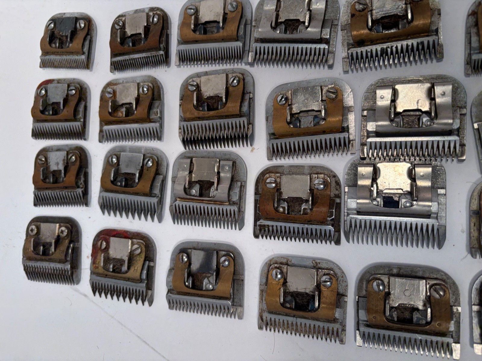(12) Wahl, Andis, Oster Hair Cutting Clippers and (42) Blades Lot