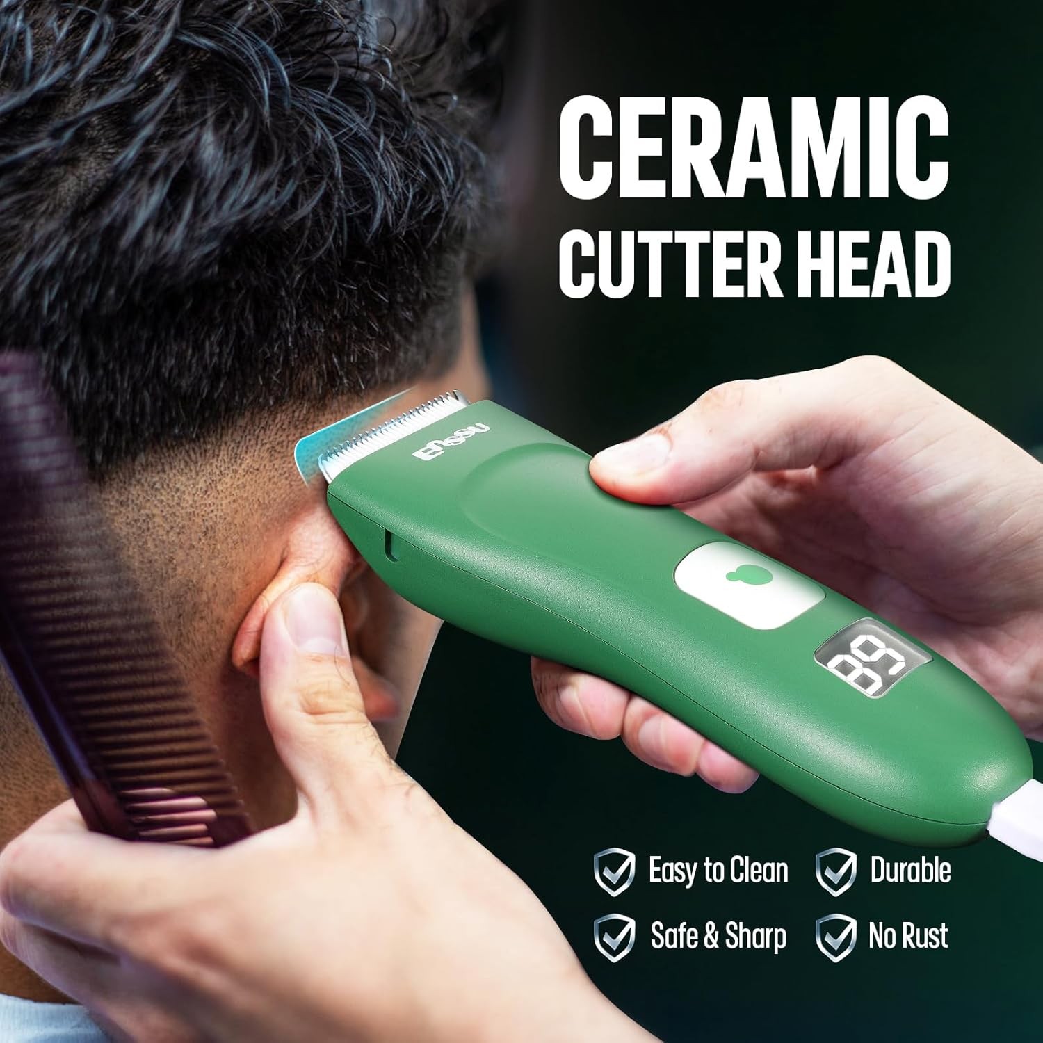 Baby Hair Clippers, Cordless Hair Clipper for Kids with LED Display, Baby Hair C