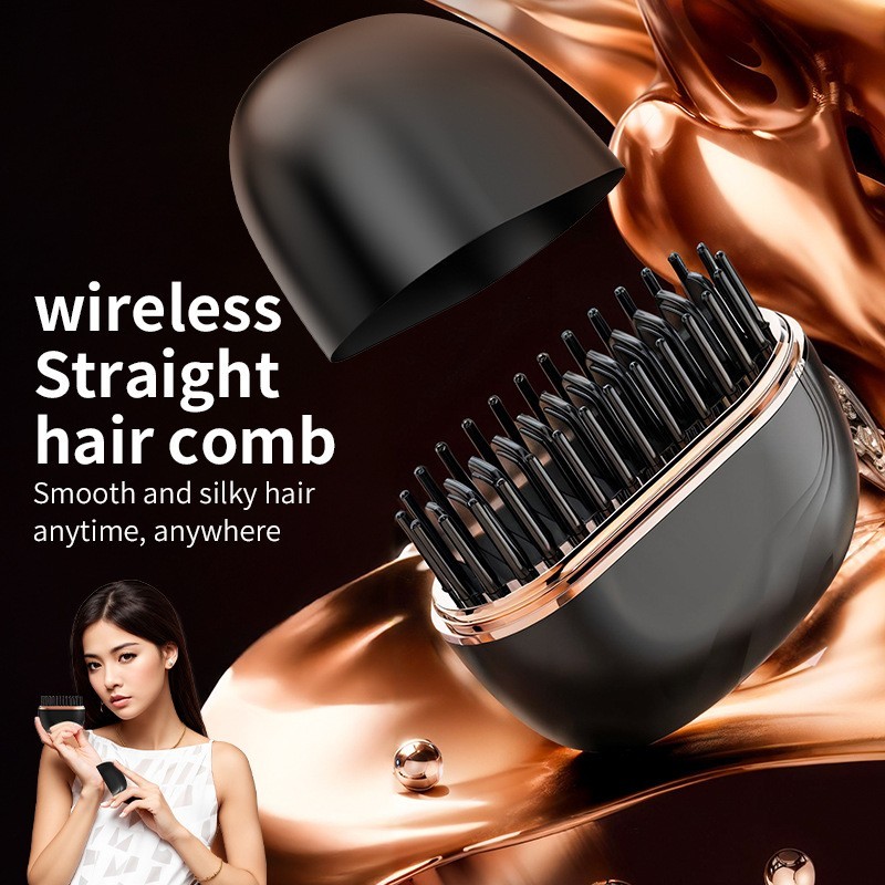 Mini Hair Straightening Comb Wireless Charging Portable Multifunctional Hair Car