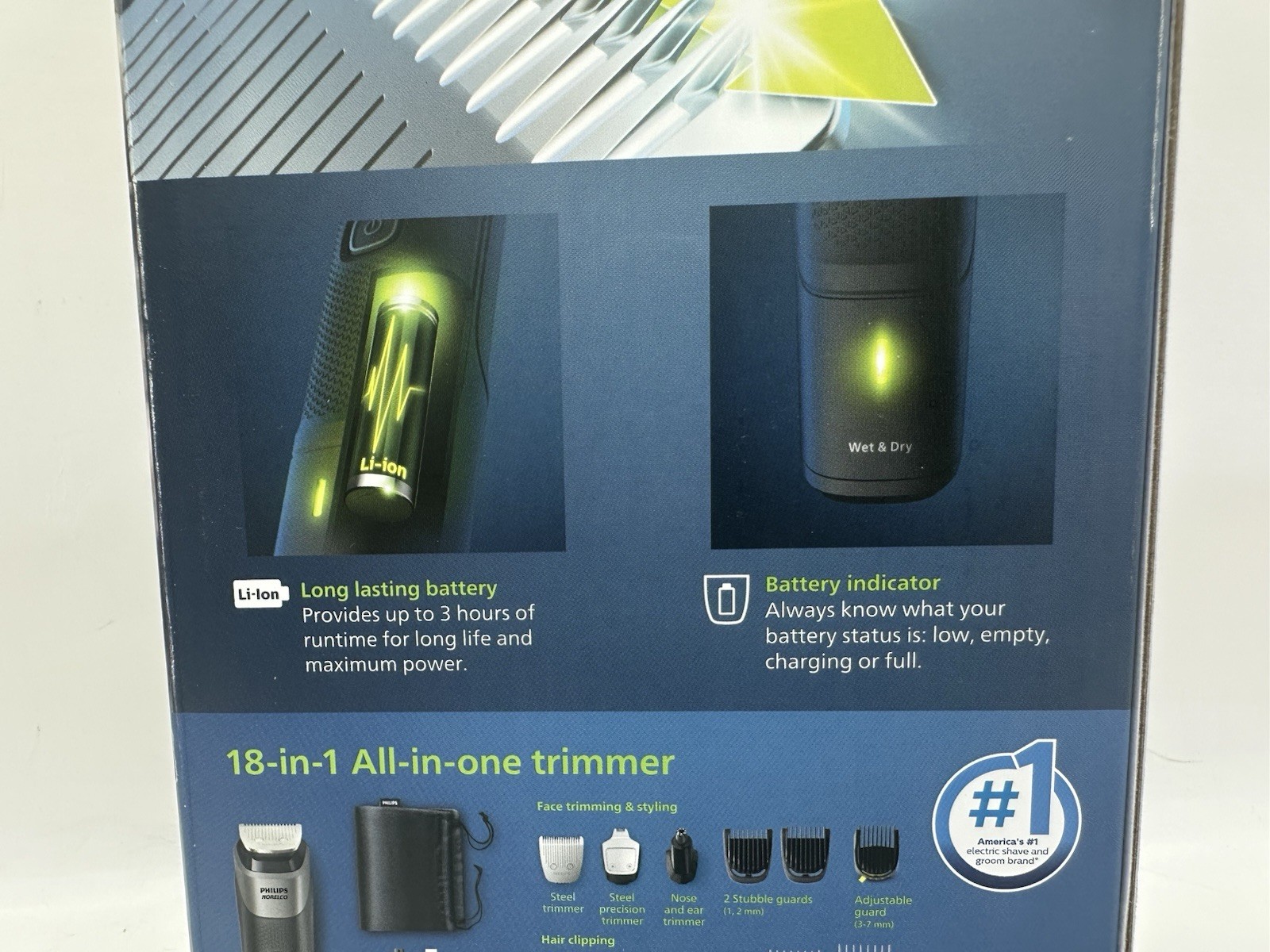 Philips Norelco Multigroom 5000 Trimmer 18pc All-in-One 11 Lengths Body Face New
