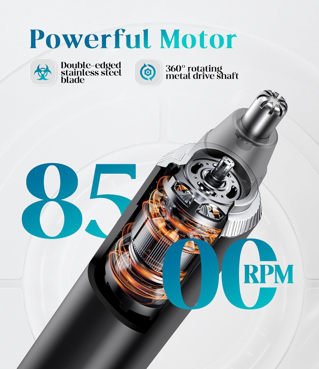 Nose Hair Trimmer for Men and Women, Type-C Rechargeable Precision Groomer with