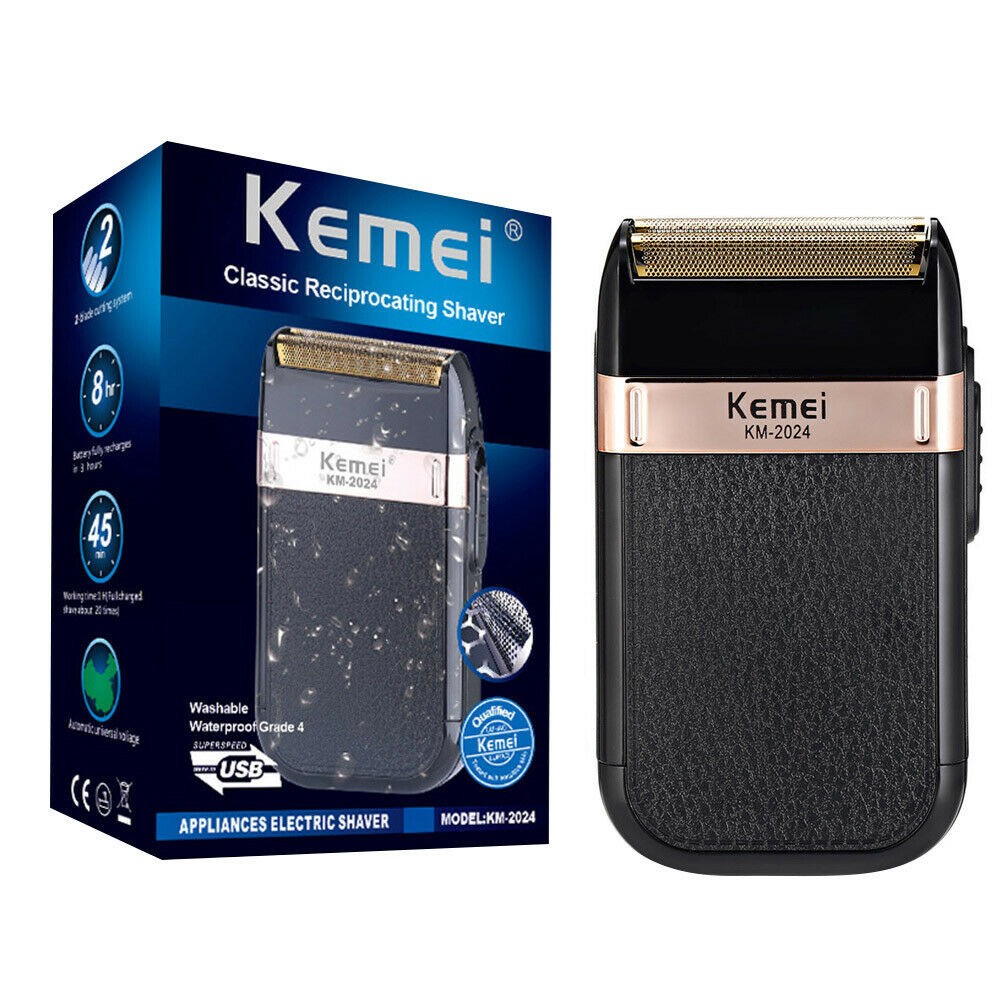 KEMEI 2024 Electric Shaver Trimmer Razor Rechargeable Hair Beard Shaving Machine