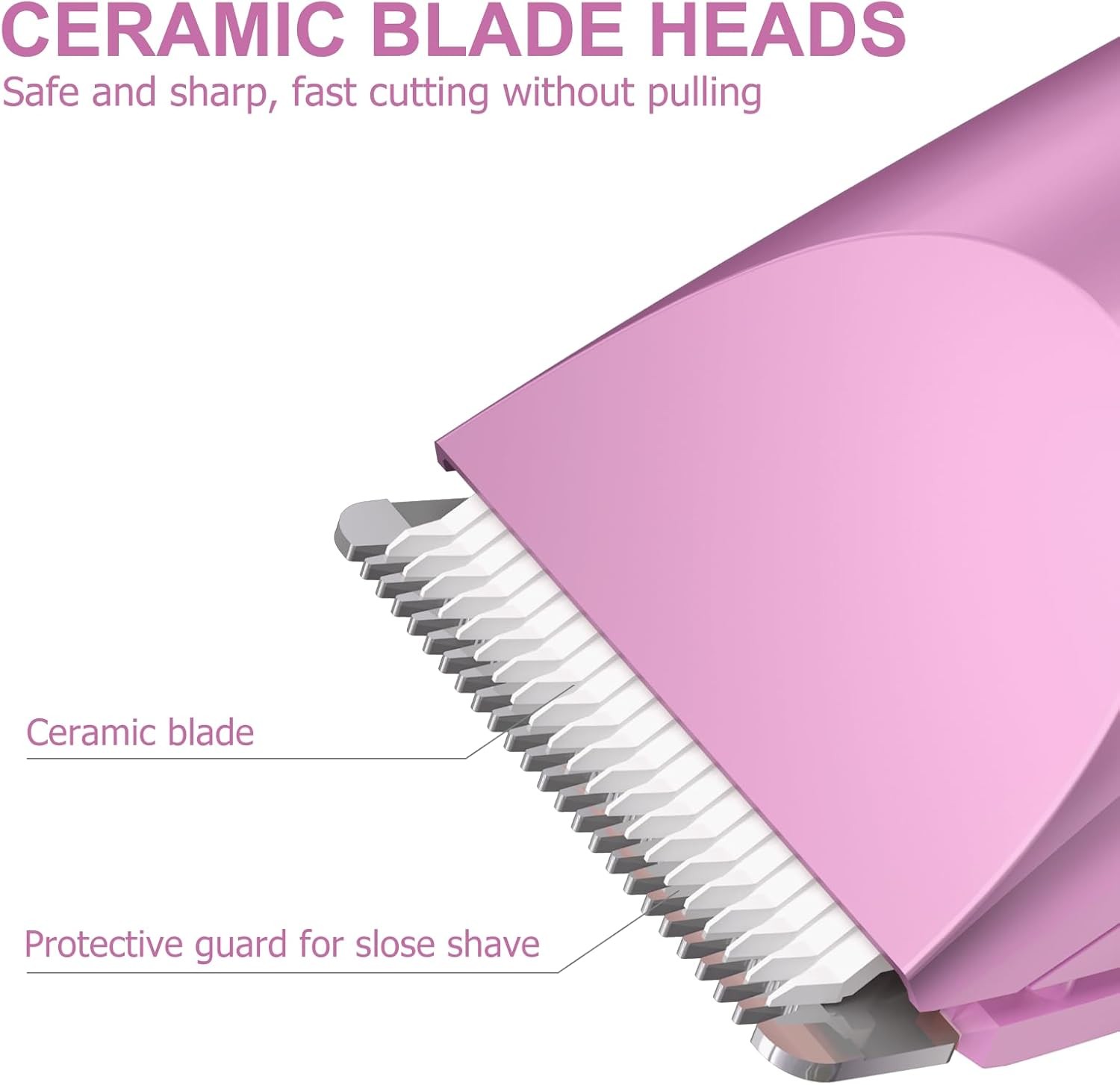 Electric Body Hair Trimmer Men Women Groin Bikini Wet Dry Shaver Waterproof Pink