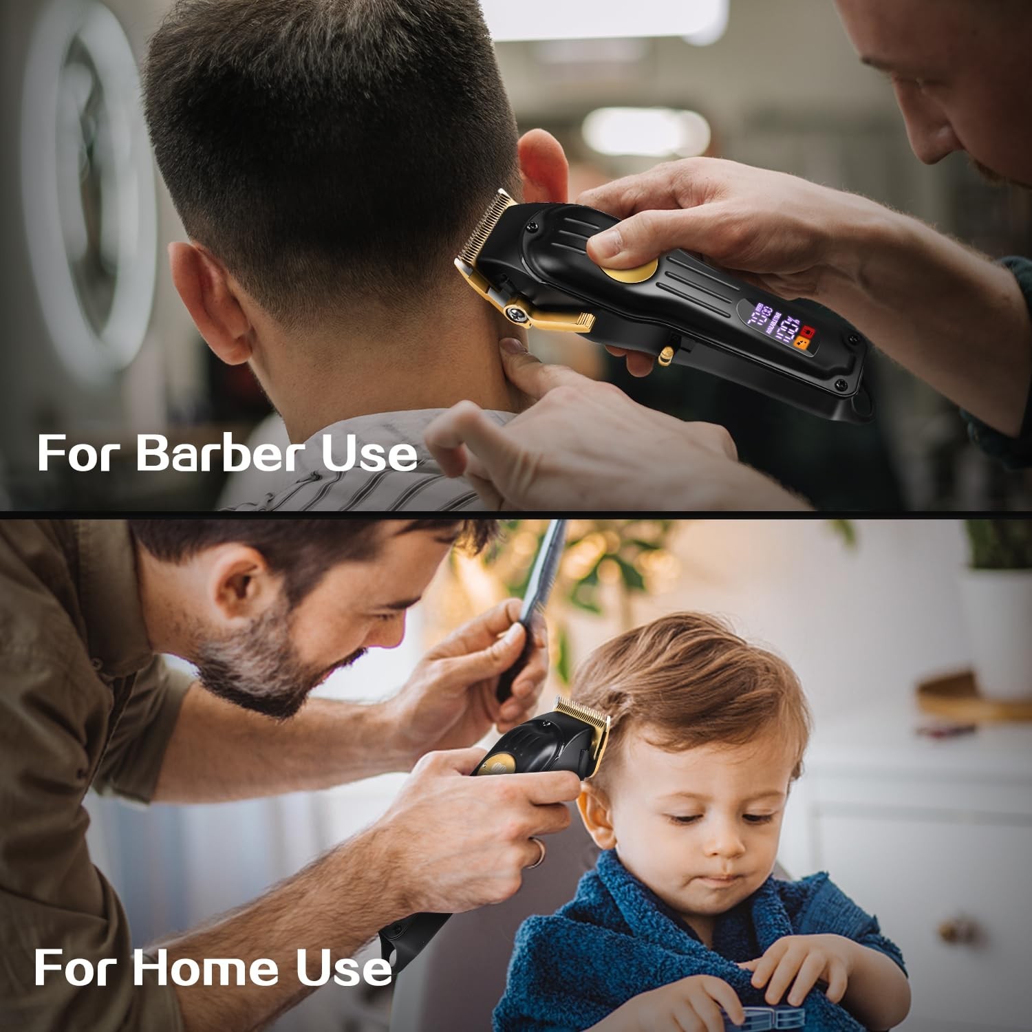 Cordless Hair Clippers & Trimmers Set | Professional Haircut Kit, USB Rechargeab