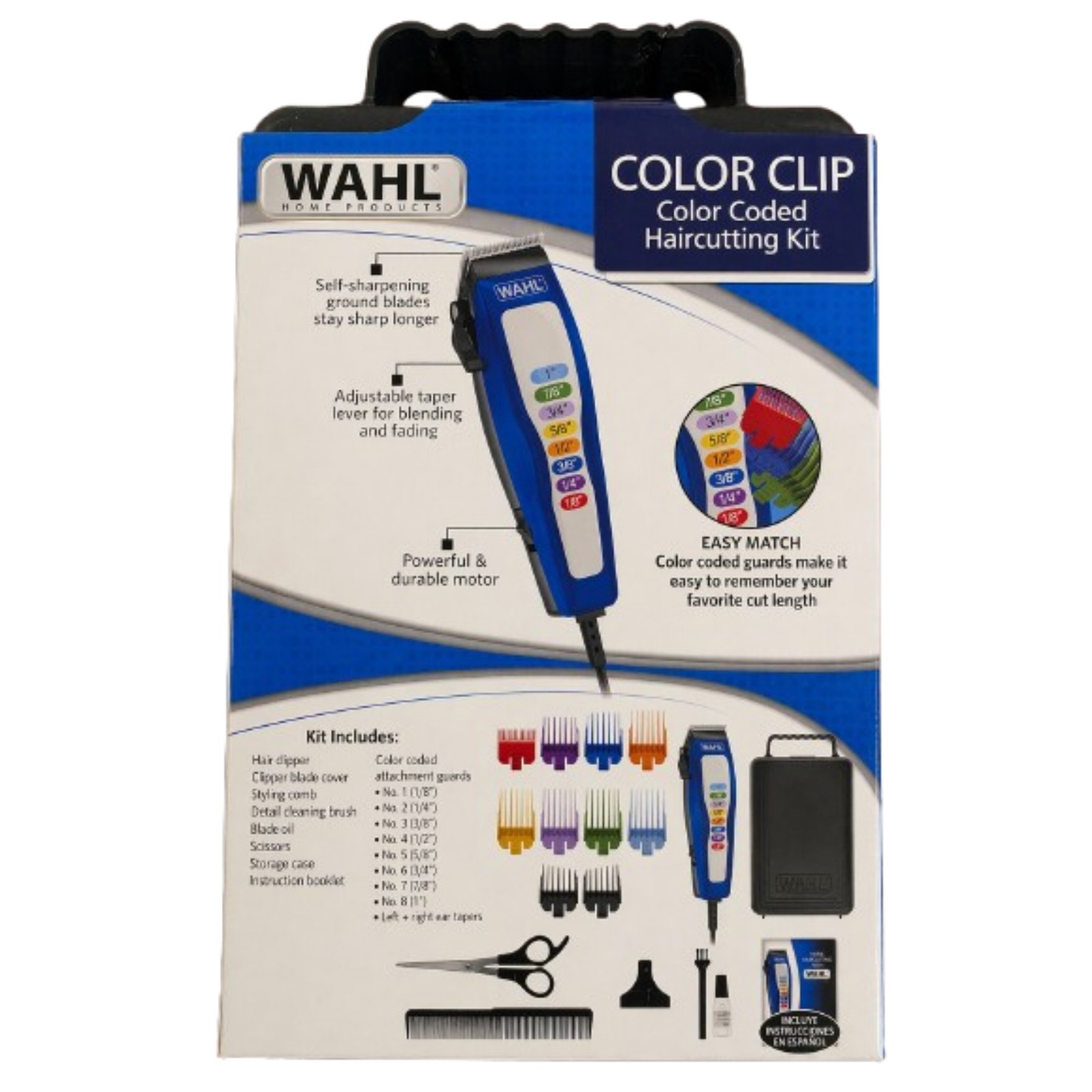 Wahl Color Pro Complete Haircutting Kit – Color Coded Clipper Set – 79702-MI
