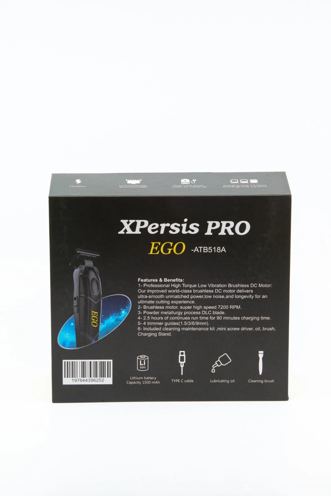 Cordless Hair Trimmer Brushless DLC Blade with Charging Stand XPERSIS PRO Ego