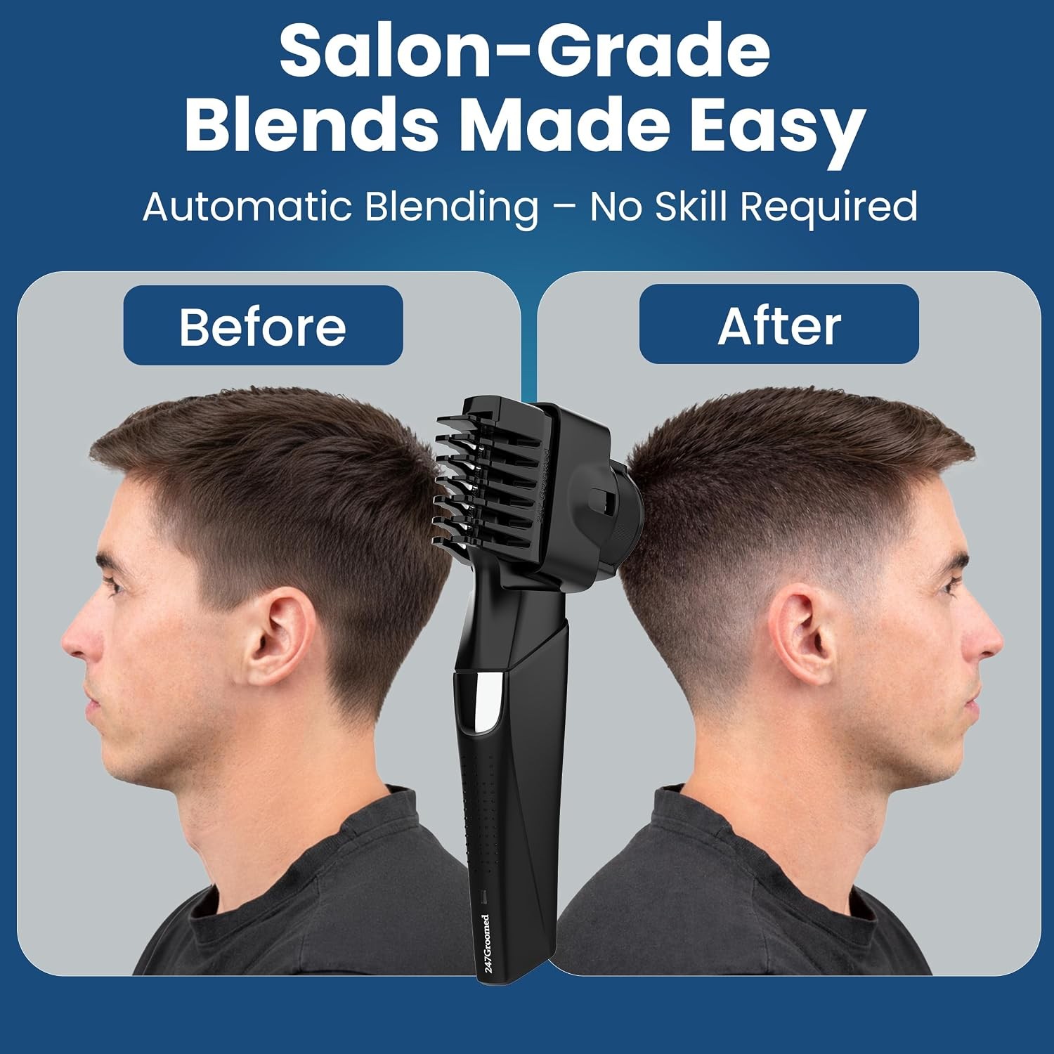 247 Groomed Self Haircut Kit for Men: Beard, Nose, Body Trimmer & Shaver