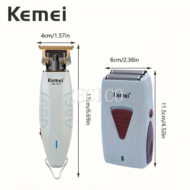 Kemei Hair Clippers Cordless Trimmer Electric Shaver Cutting Beard Barber 1931