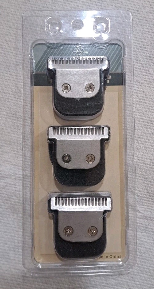 NEW 3 Pack T-Blade Detachable Universal 2.40mm Replacements-Fits WAHL