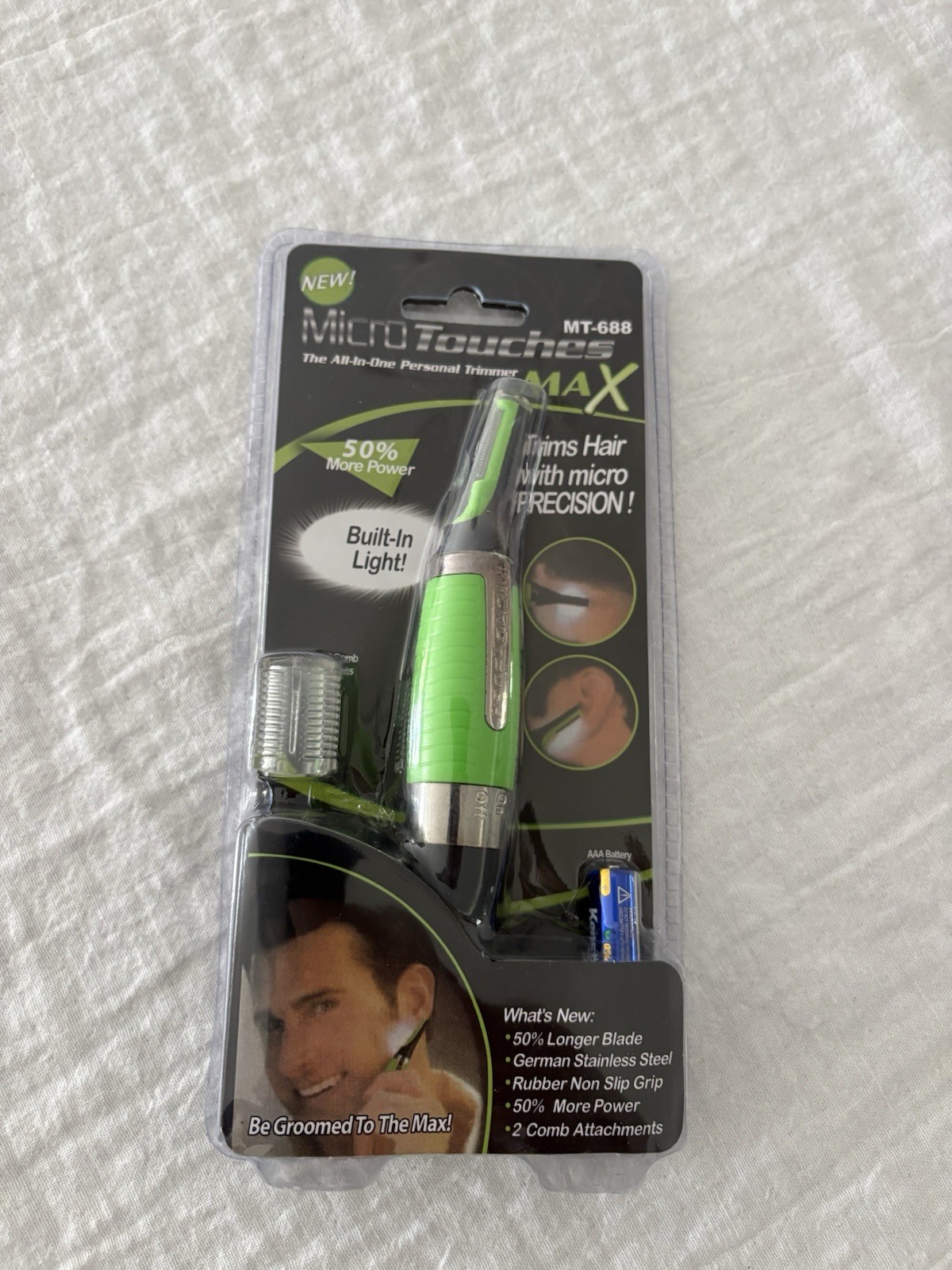 Micro Touch Max All In One Personal Hair Trimmer w/LED Light For Nose Ears Neck