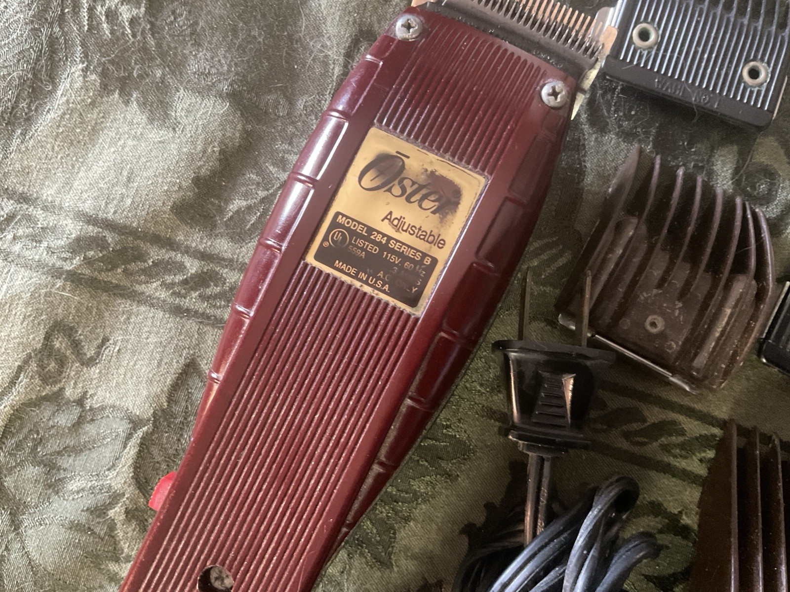 Oster 284 Series B hair trimmer With Combs Weck Hair Trimmer Set Lot Works Great