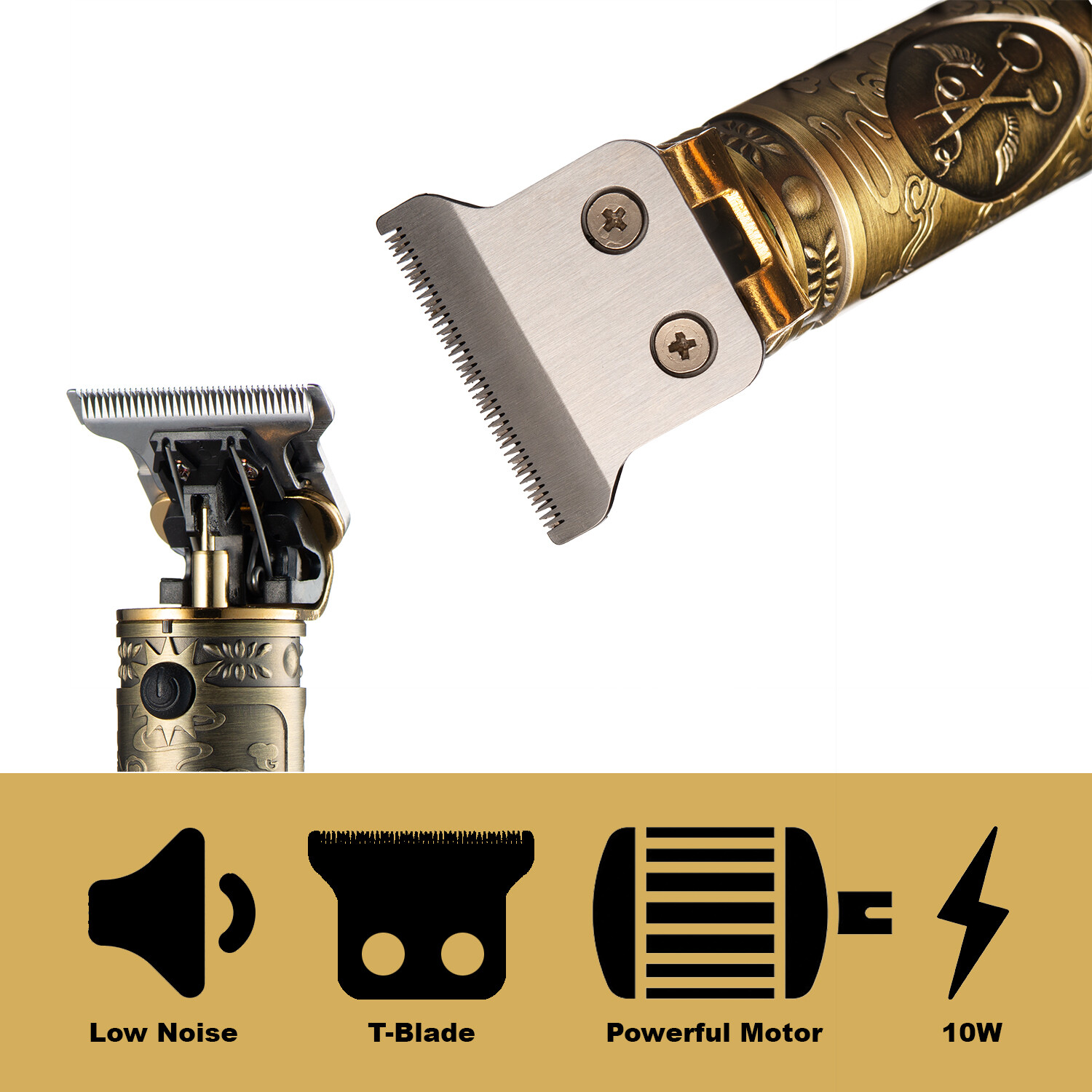 VHG Innovation Ornate Hair Clipper – Professional Barber Hair And Beard Trimmer