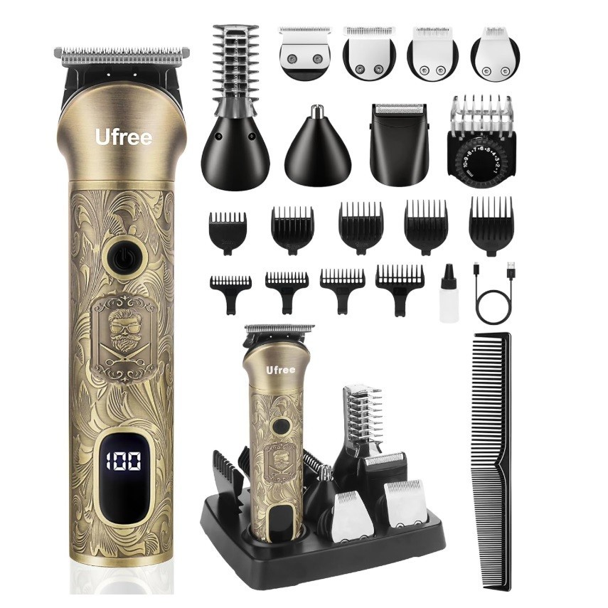 All in One Trimmer Cordless Rechargeable Hair Beard Body Clippers 7-in-1 Styling
