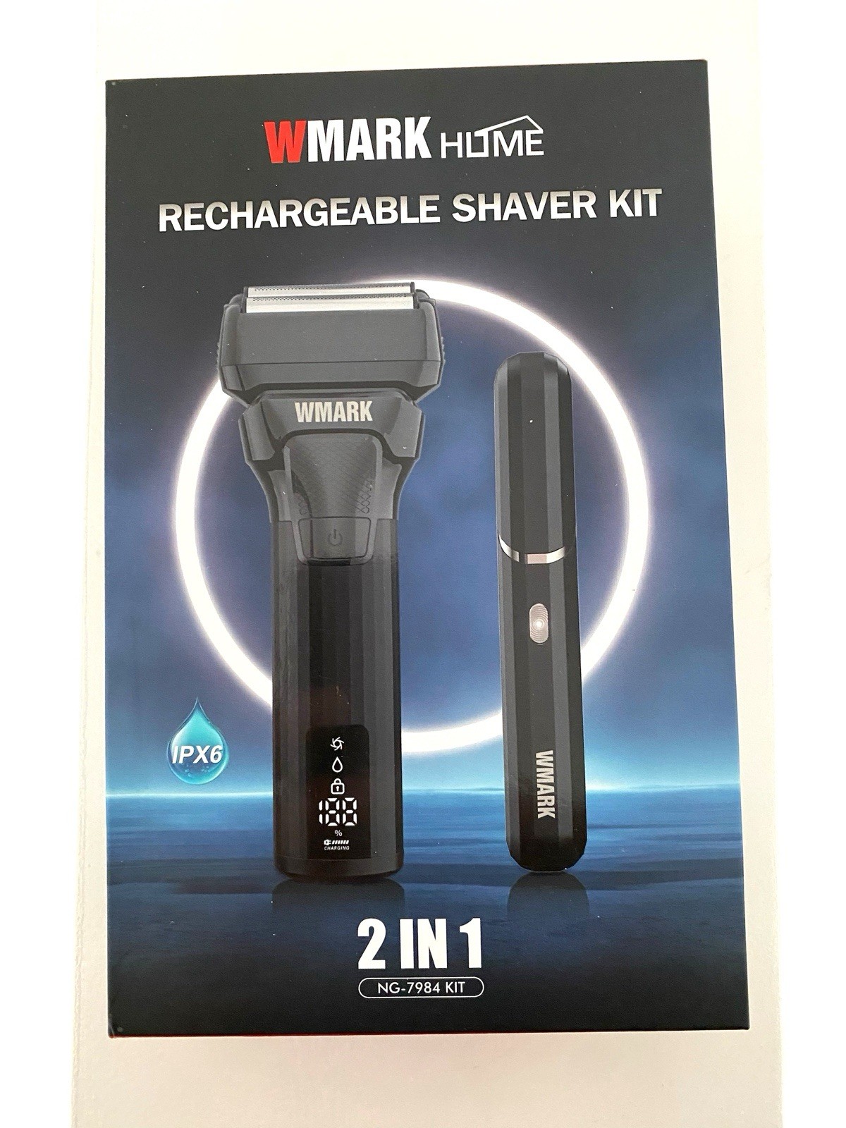 NEW WMARK Home Rechargeable Shaving Kit 2 In 1 Men’s Shaver And Nose Trimmer