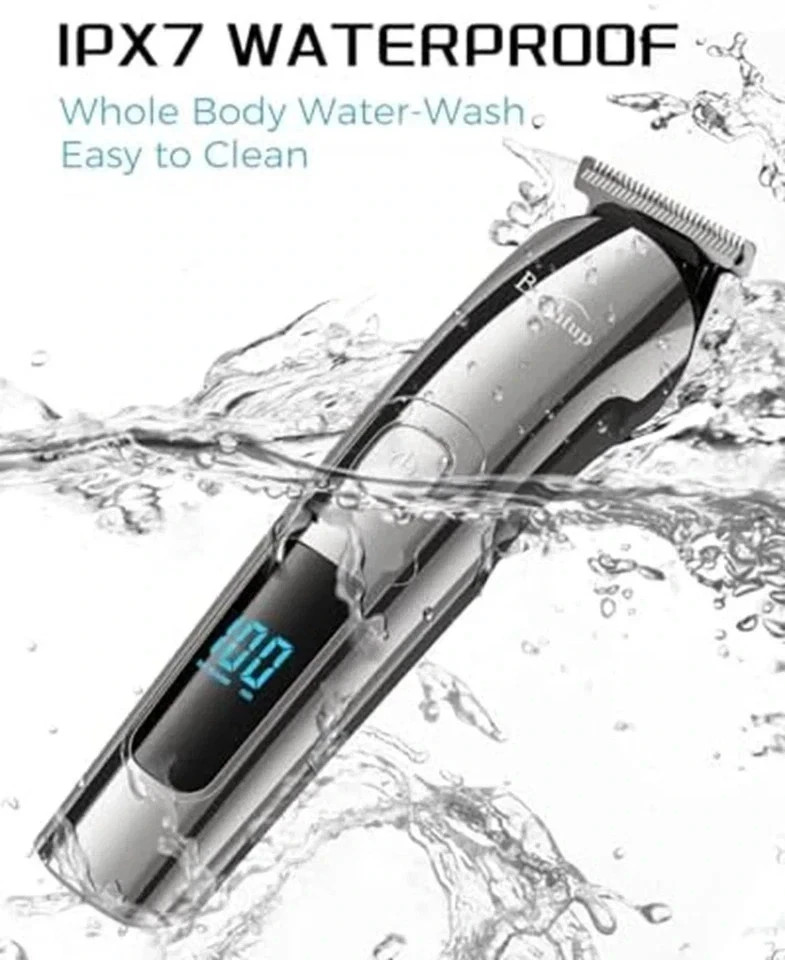 USA Stainless Steel Electric Shaver Lithium Ion 2.0+Beard Trimmer for Men/Barber