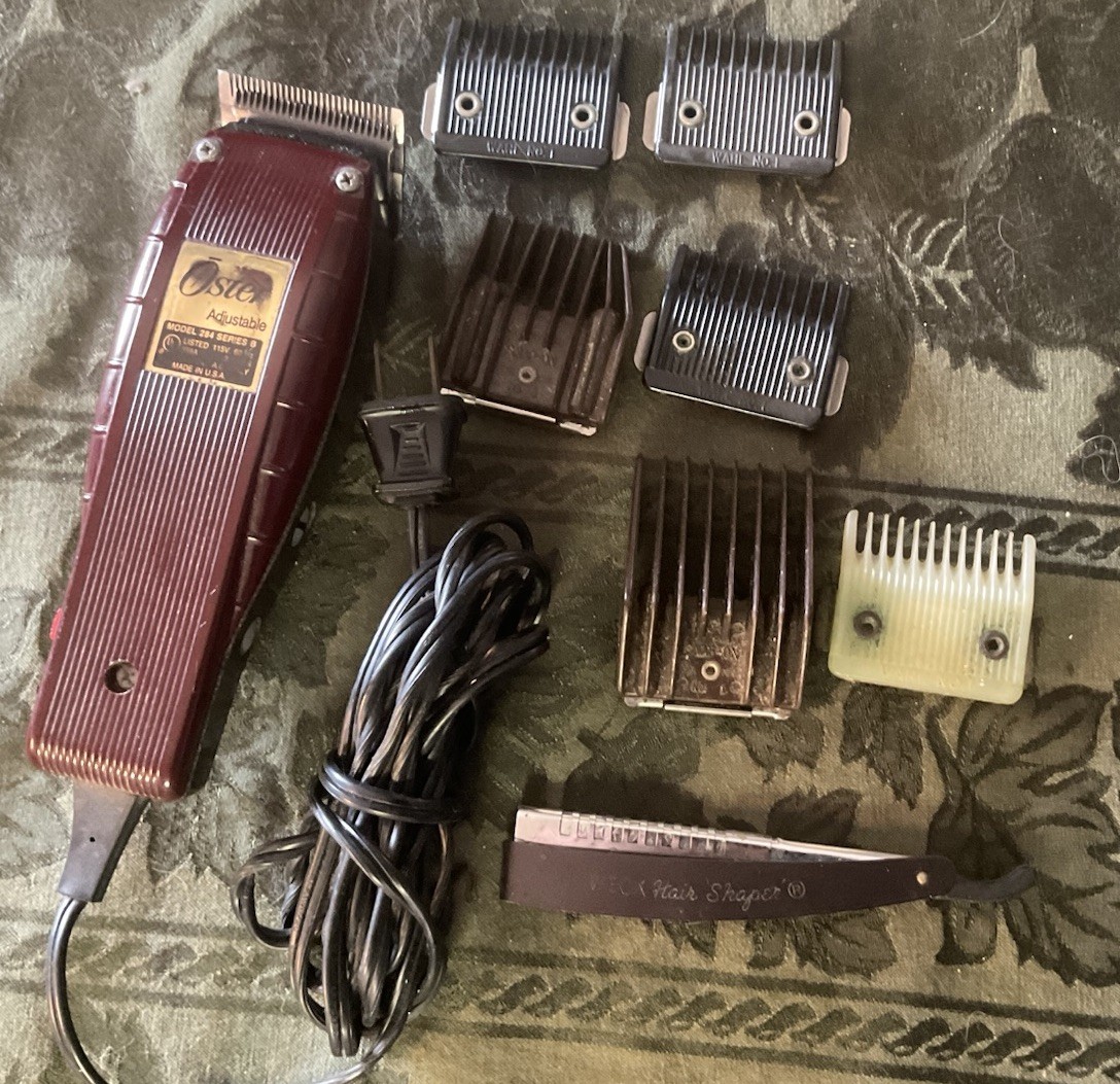 Oster 284 Series B hair trimmer With Combs Weck Hair Trimmer Set Lot Works Great