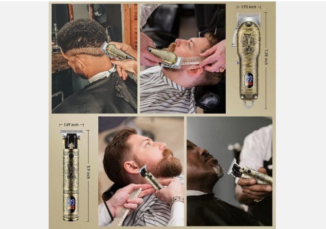 Hair Clipper and Trimmer Set Barber Clippers Set for Men, Professional Kit Beard
