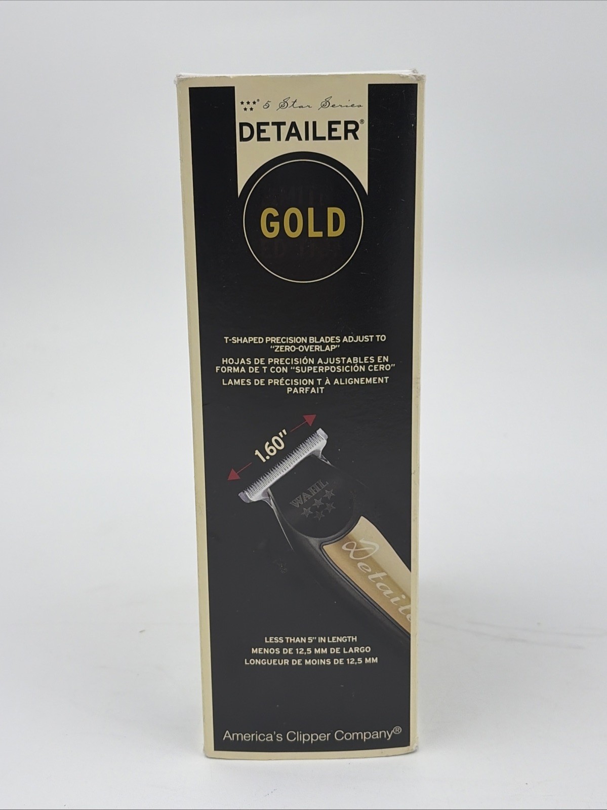 Wahl Professional 5-Star Detailer T-Blade Trimmer – Black/Gold