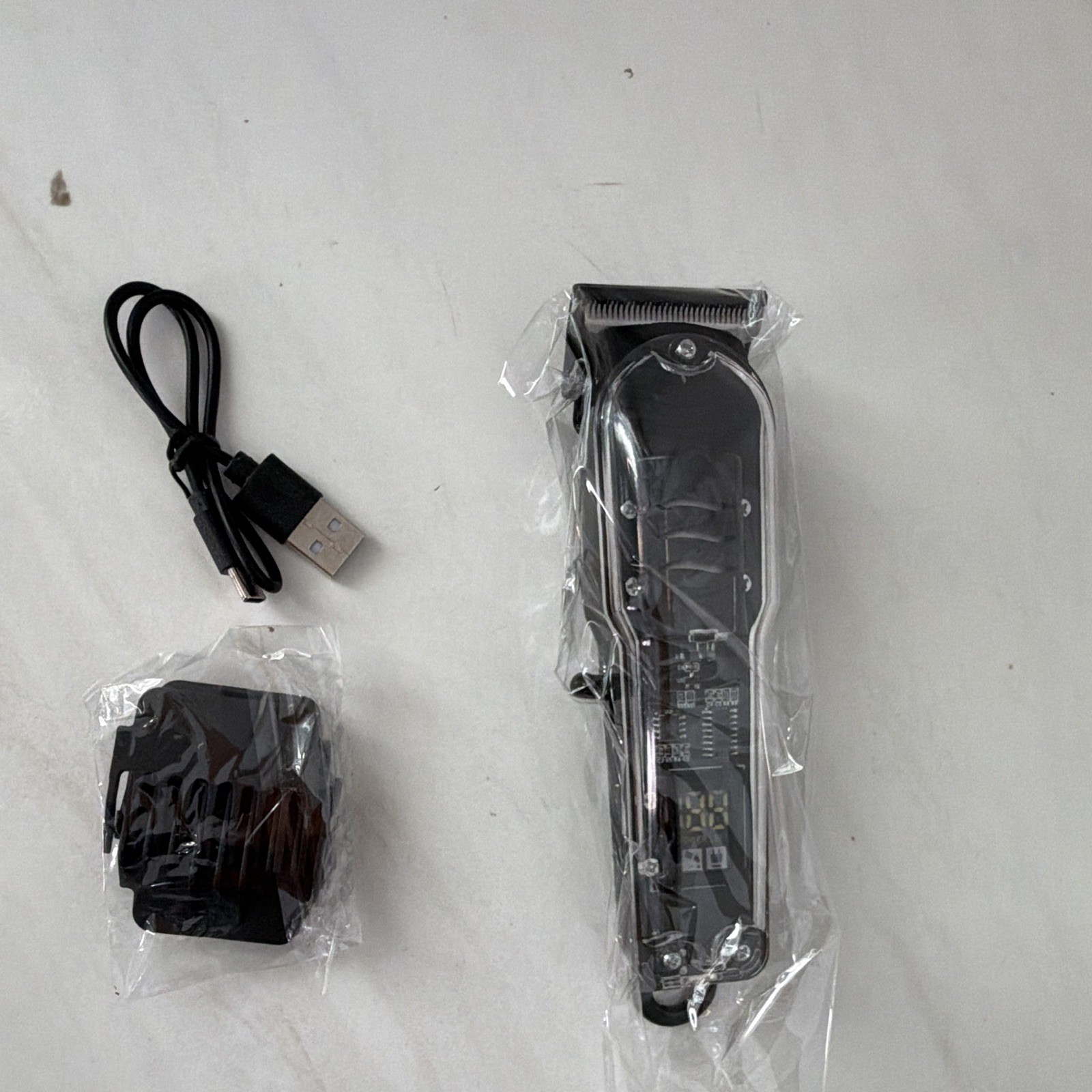 LT-808 Professional Cordless Rechargeable Hair Clipper, LED Display, USB