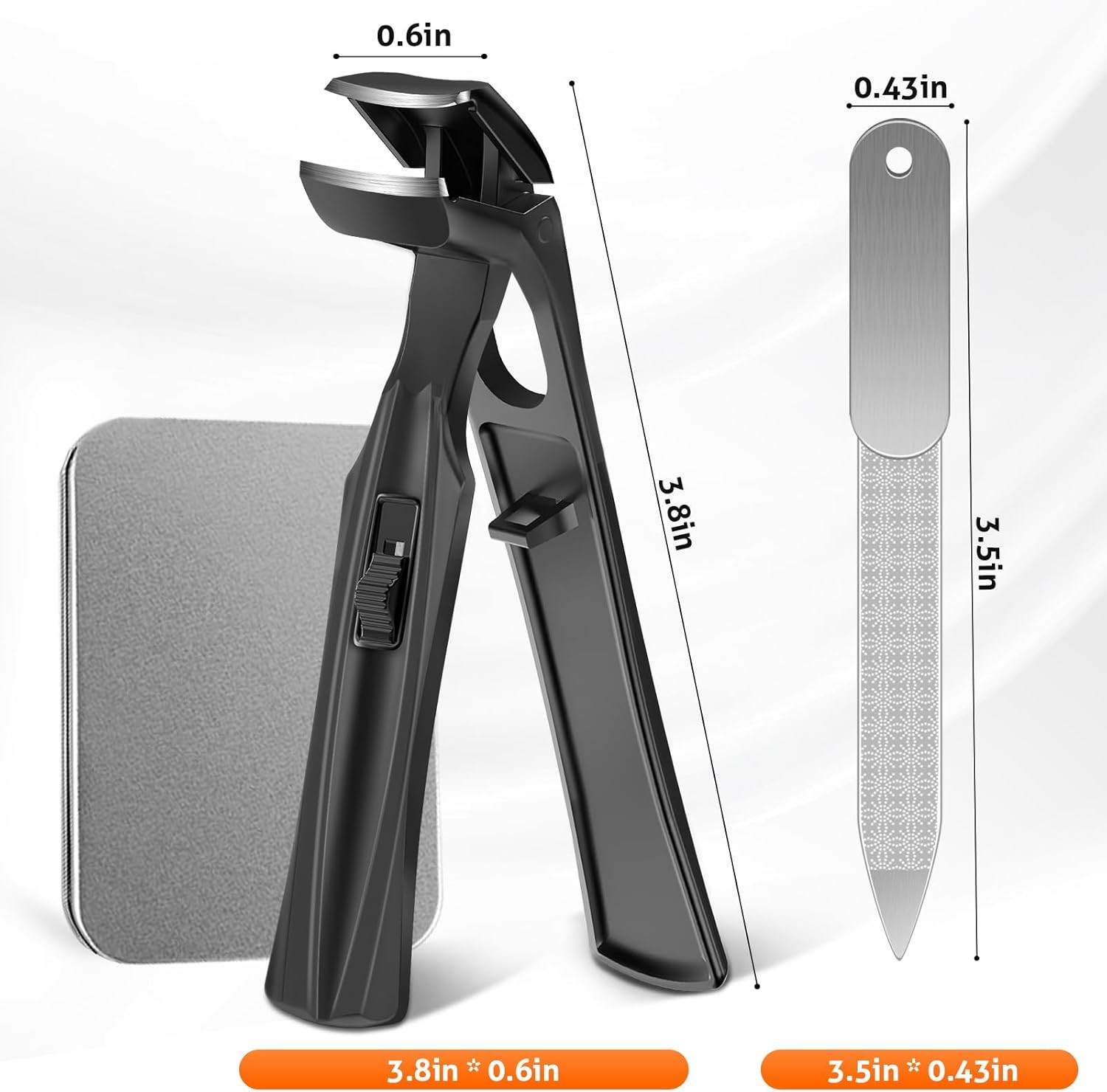 Toenail Clippers for Seniors Thick Toenails 2024 Upgrade Angled Head Large To…
