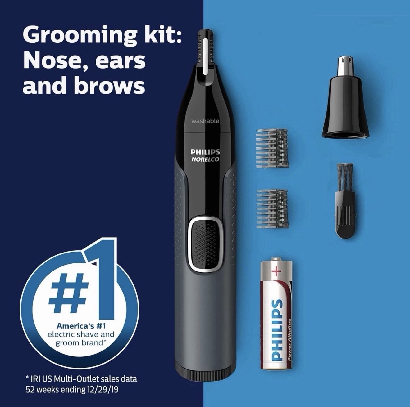 Philips Norelco Nose Trimmer 3000 NT3600 Nose Ear Eyebrow Trimmer Open Box