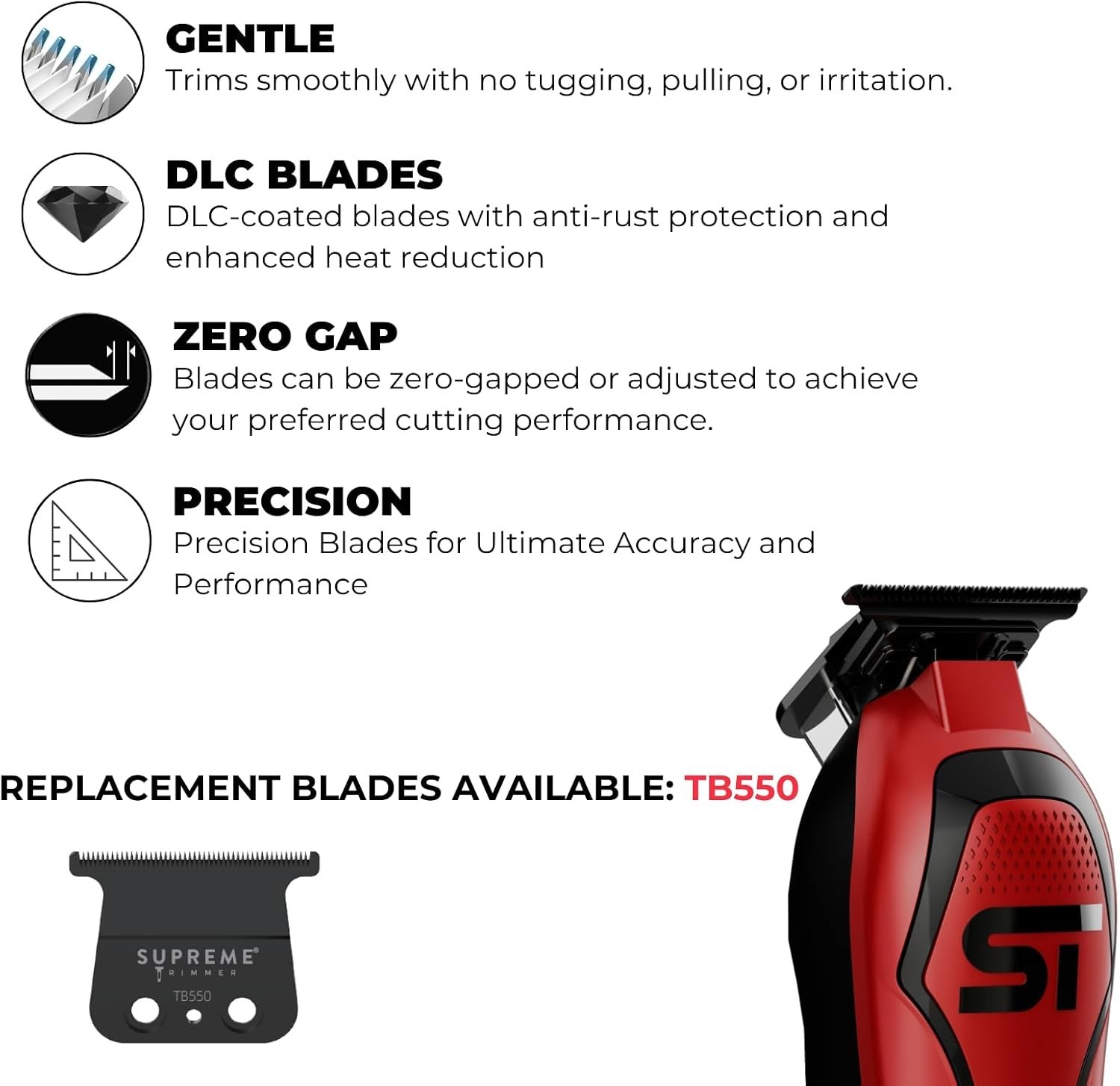Supreme Trimmer Darkstar 72 Hair Trimmer with Magnetic Vector Motor | ST700