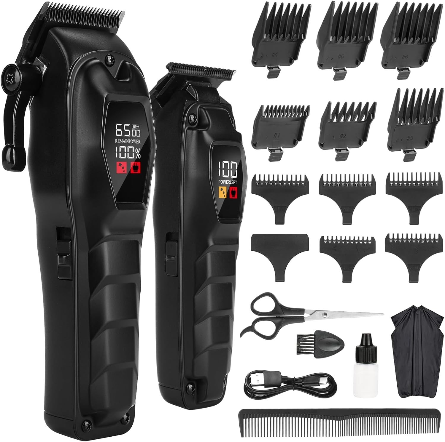 Men’s Hair Clippers for Professional Hair Trimmer Cordless Rechargeable Powerful