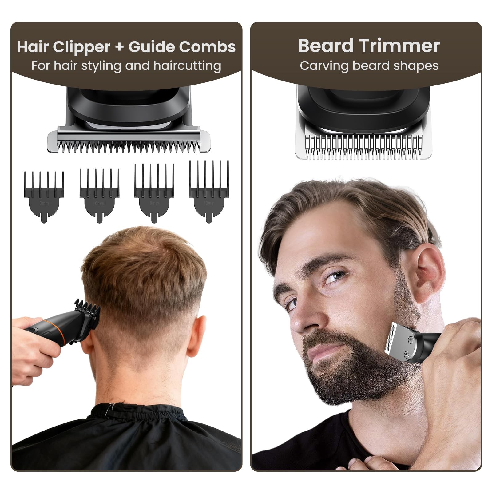 MAXGROOM Manscape All-in-One Body & Pubic Hair Trimmer for Men, No-Nick Groin…