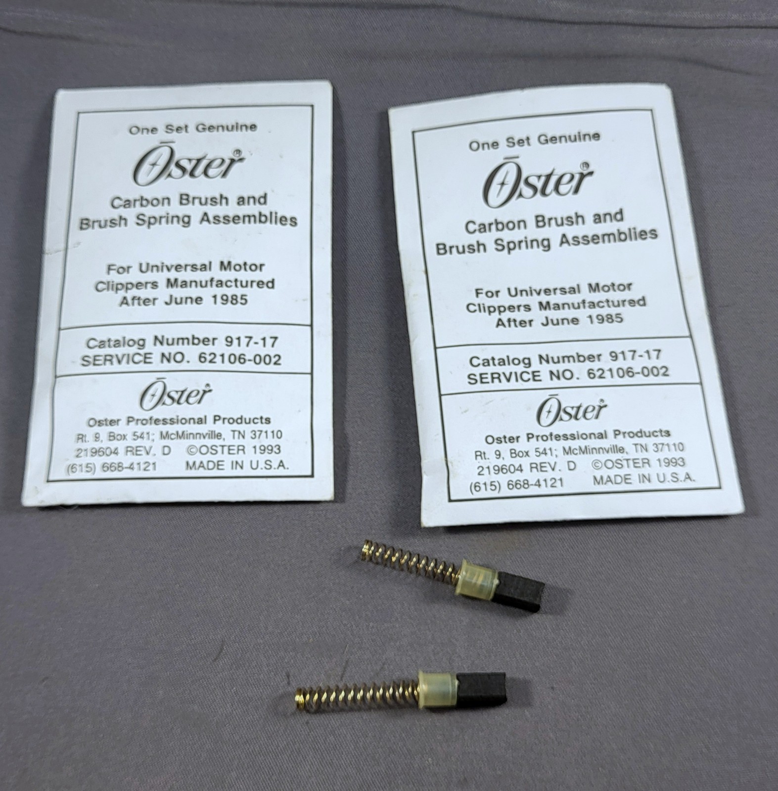 Vintage NOS Oster Clipper – 917-17 + Carbon Brush Assembly – Model 111 & 76