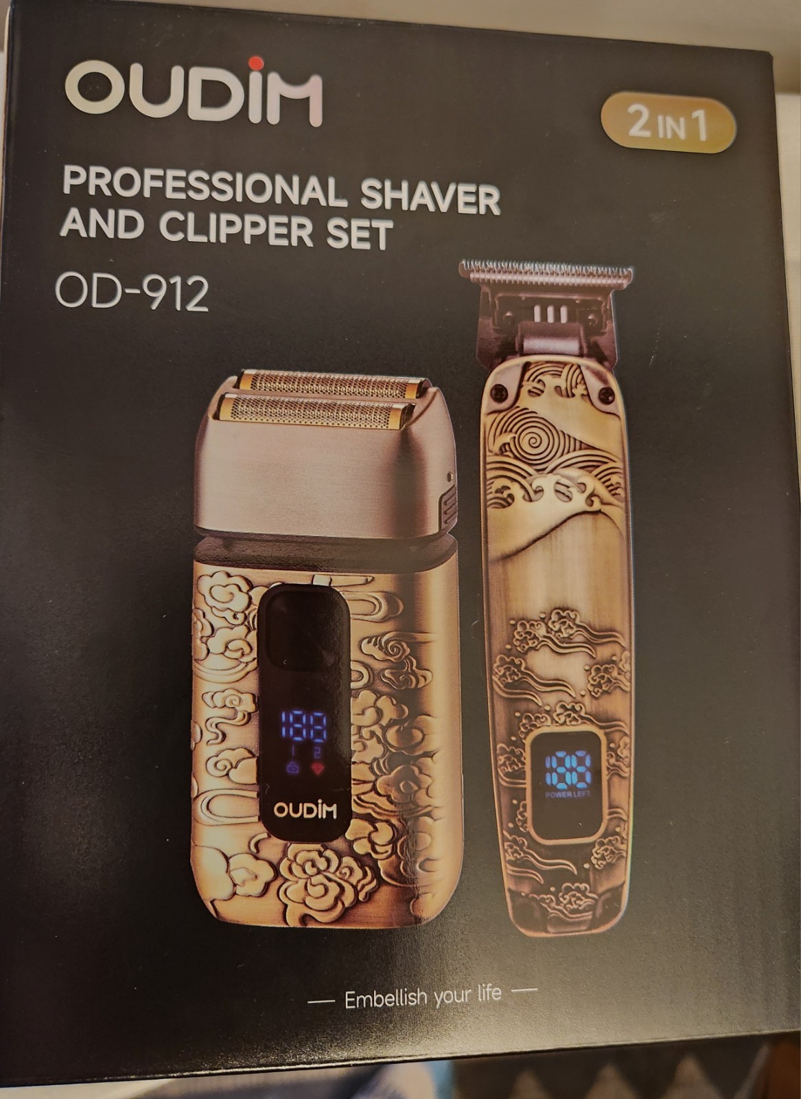 Oudim 2 In 1 Professional Shaver And Clipper Set
