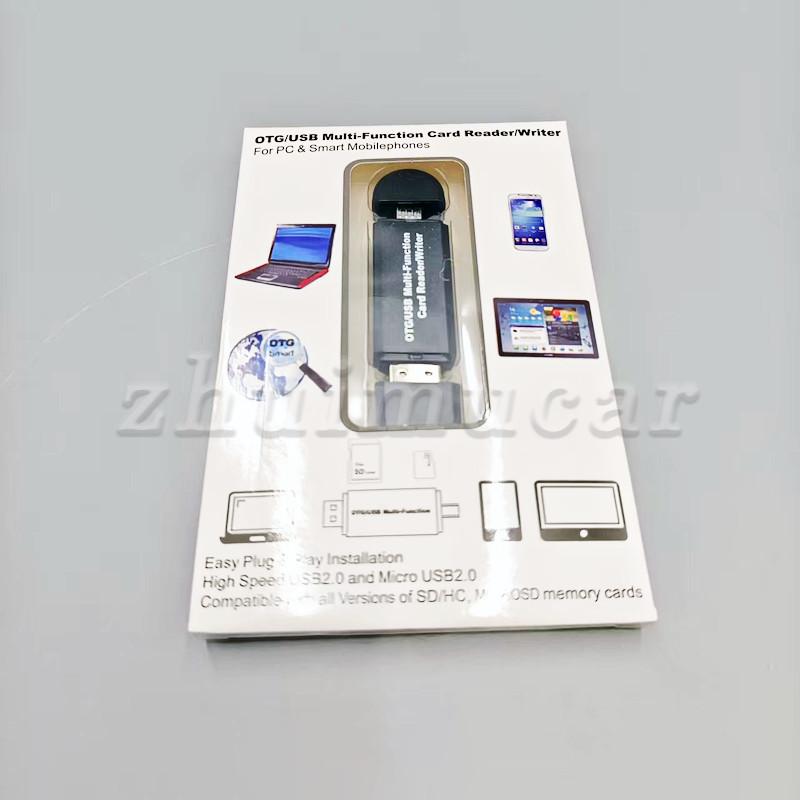 W/Standard USB Male NEW Micro USB OTG to USB 2.0 Adapter SD/Micro SD Card Reader