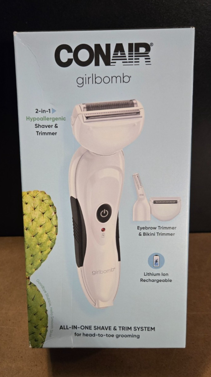Conair Girlbomb GBLT42 All-in-One Shaver Trimmer Rechargeable 8-Piece Kit
