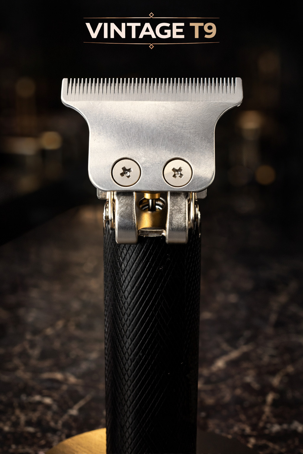 Vintage T9 Barbeador Black Gold Beard Hair Trimmer Cutter Machine for Men