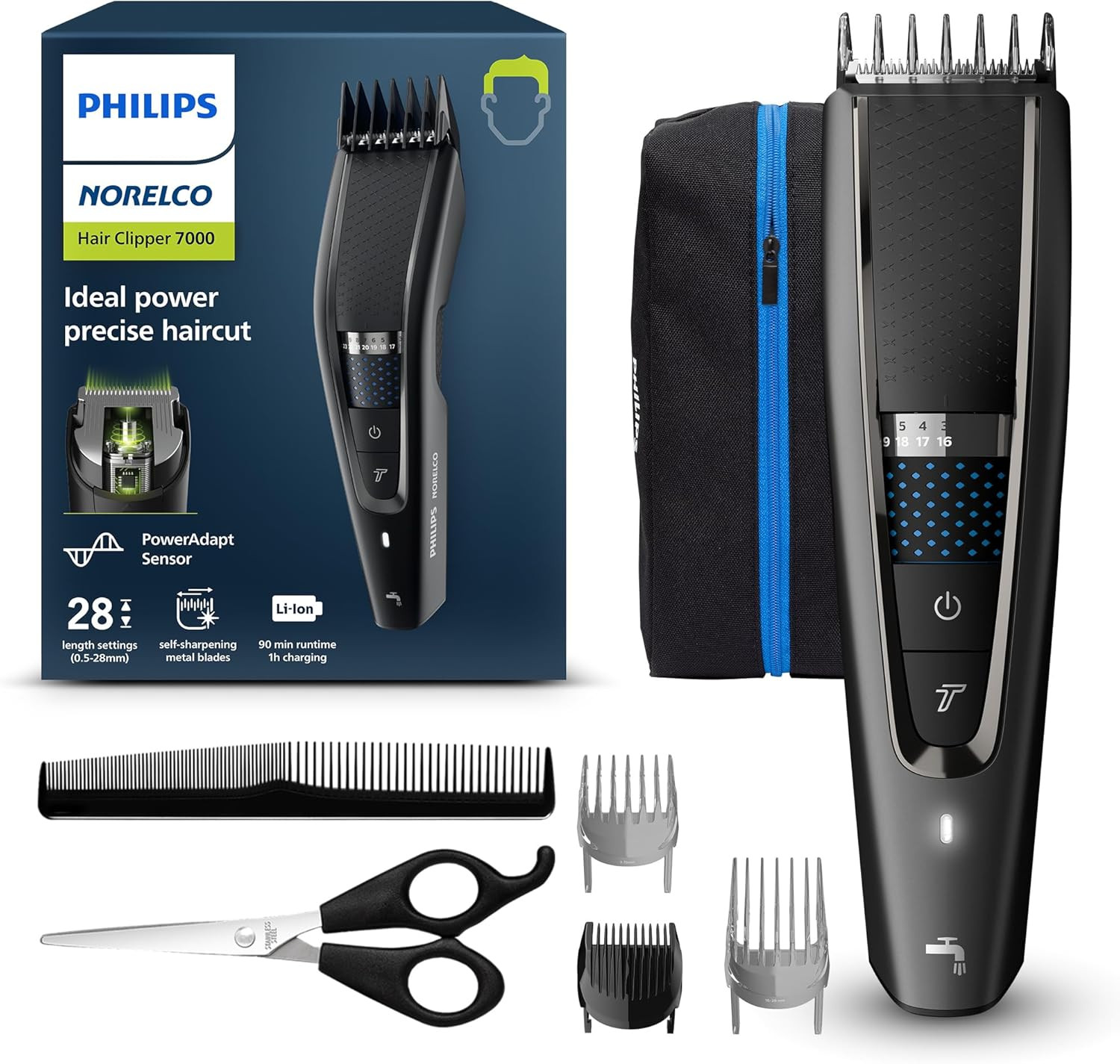 Norelco Philips Hair Clipper 7000 Series, Hair and Beard Trimmer, Precision Dial