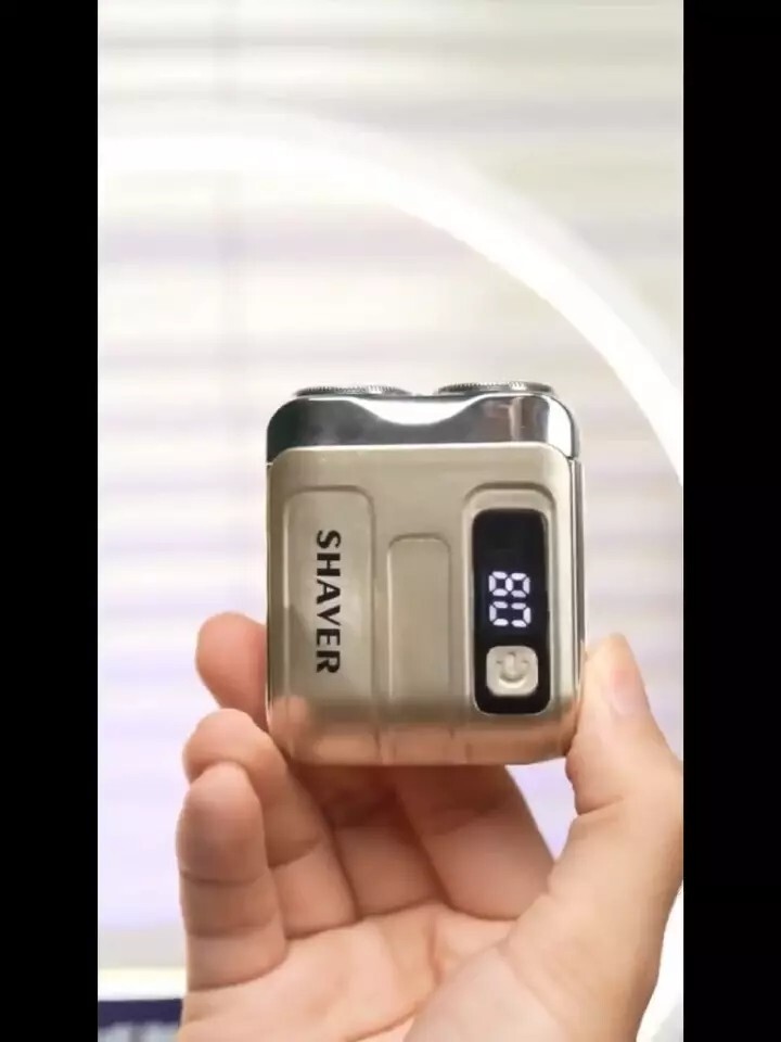 Men Mini Rotating Double Head Travel Shaver USB-C Charging Portable Shaver-R18