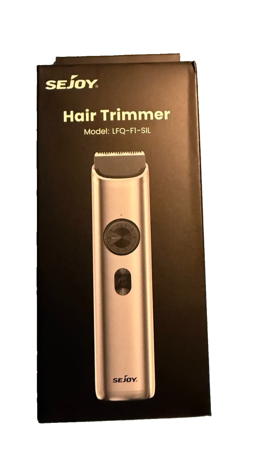 SEJOY Hair Trimmer Silver USB Cordless Self-Sharpening Stainless Steel Blade