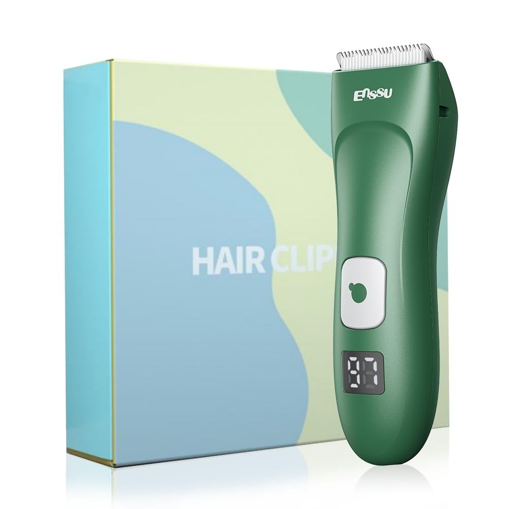 Waterproof Baby Hair Clippers for Kids & Adults | Silent Cutting Kit, 13 Pieces,