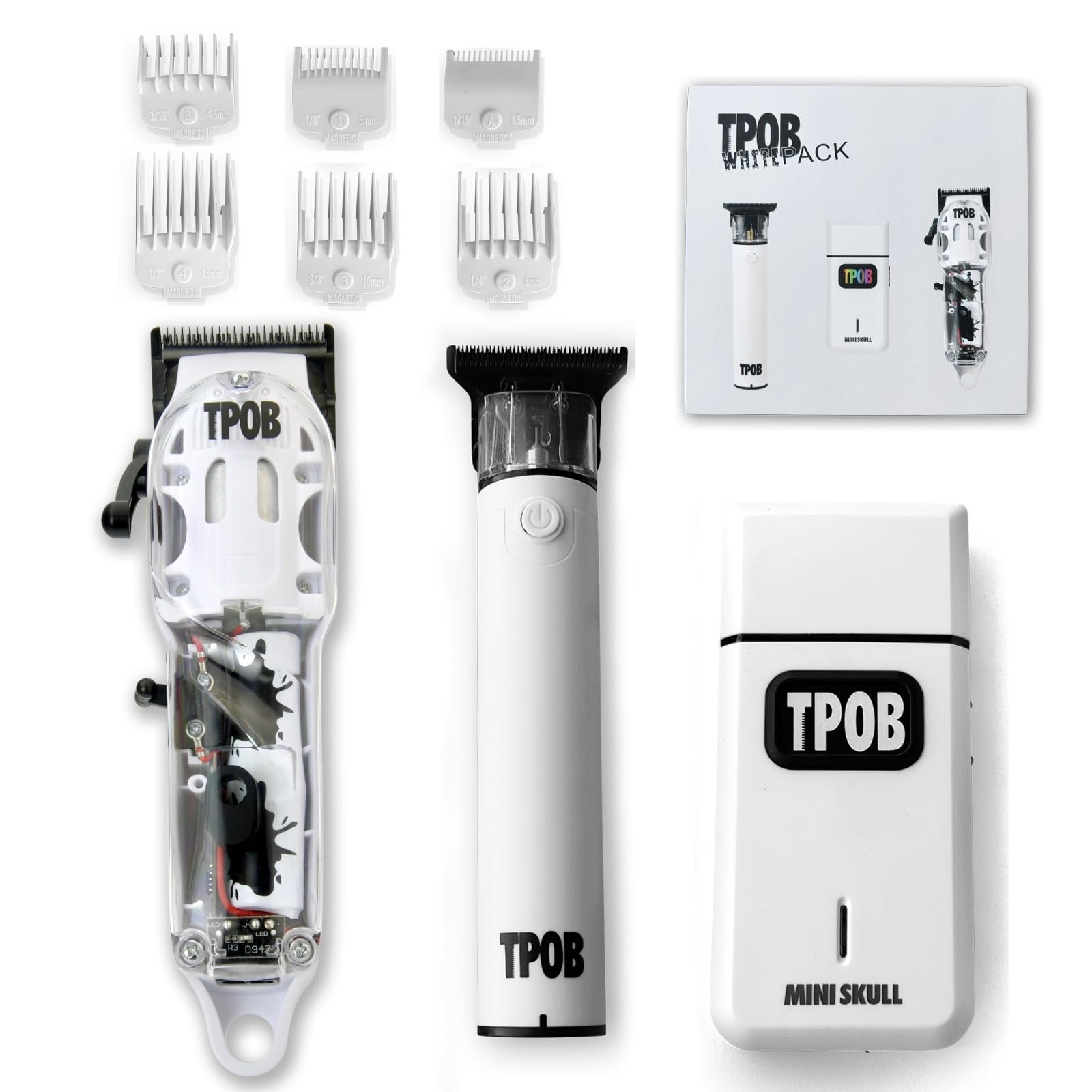 TPOB Slime 2 Professional Hair Clippers Collection White Pack