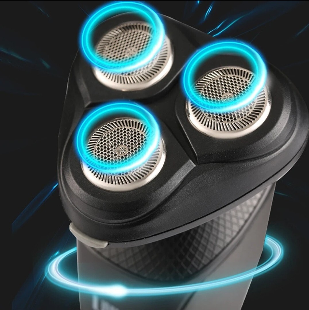 3-in-1 Wet & Dry Electric Shaver, Washable Rechargeable Men’s Electric Shaver
