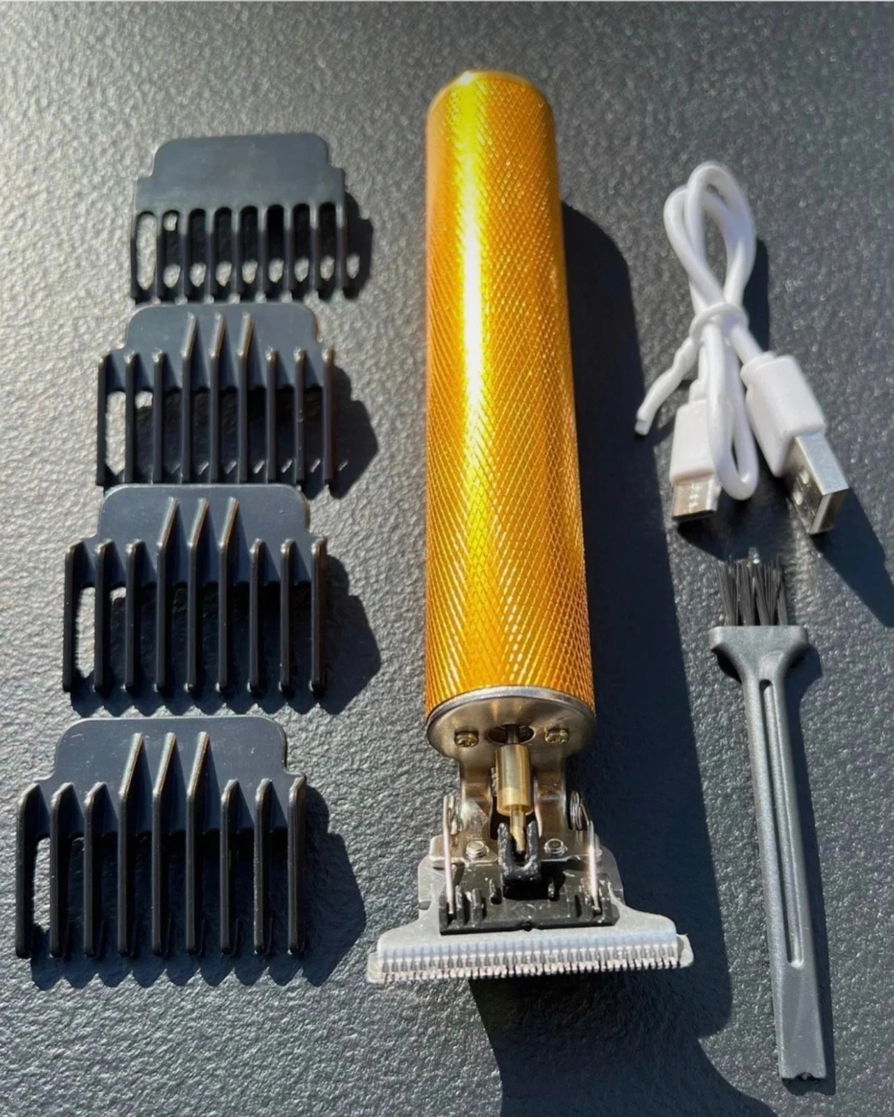Vintage T9 Barbeador Gold Beard Hair Trimmer Cutter Machine for Men
